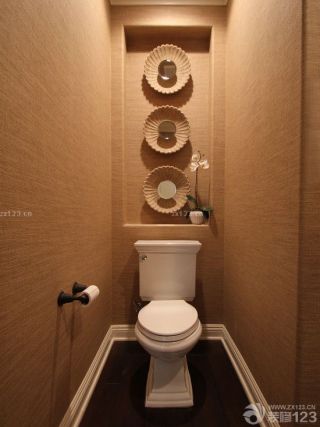 创意背景墙装饰厕所效果图
