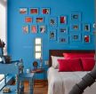 美式风格深蓝色墙面装修实景图欣赏