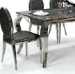 小户型不锈钢金属桌椅效果图大全2023图片