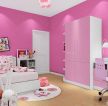 现代简约风格女孩温馨卧室衣柜粉色门装修设计图