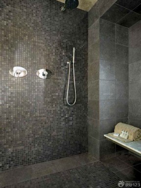 黑色瓷砖贴图 卫生间设计