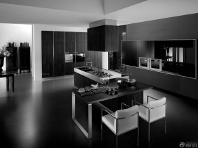 黑色瓷砖贴图 厨房装修设计