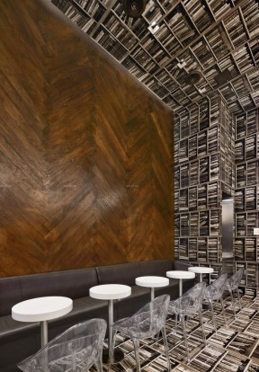 咖啡馆设计 个性壁纸 简欧风格背景墙