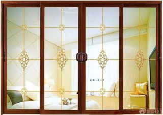美式复古玻璃推拉门折叠门设计效果图