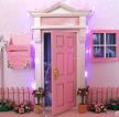 欧式女孩温馨卧室粉色门装修图片大全