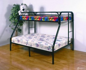 简装卧室铁质高低床设计样板