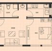 50平米一室一厅一卫乡村房子小户型设计图