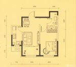 50平米小户型平面图一居室设计效果图