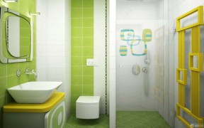 绿色瓷砖 洗手间
