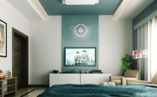 创意现代风格50平米小户型电视背景墙设计