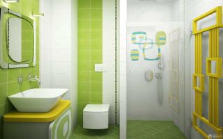 洗手间绿色瓷砖装修案例