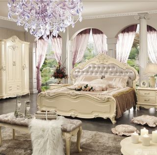 现代简欧风格法式宫廷床装修实景图欣赏