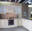 最新美式厨房橱柜仿古瓷砖效果图