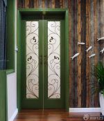 古典风格绿色门框装修图片