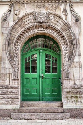 绿色门框 门口
