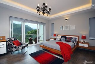 新中式风格12平米婚房卧室装修案例