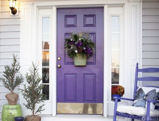 欧式风格紫色门装修效果图片