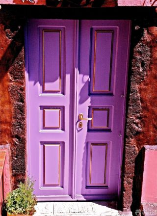 家居紫色门装修效果图片