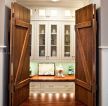 欧式复古风格厨房折叠门装修设计效果图