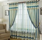 50平米客厅地中海风格窗帘设计图欣赏