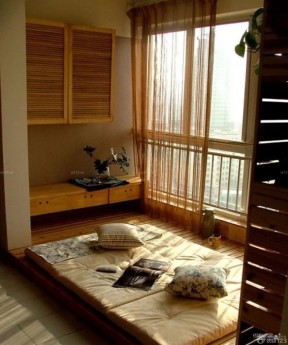 日式榻榻米木地板飘窗装修效果图欣赏