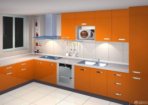 家装风格橙色橱柜设计样板大全