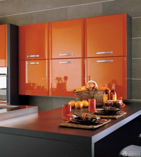 橙色橱柜 橱柜设计