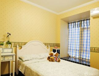 温馨小户型卧室地中海风格窗帘设计图大全 