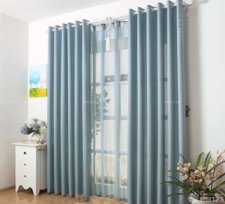 地中海风格纯色窗帘装修设计案例 