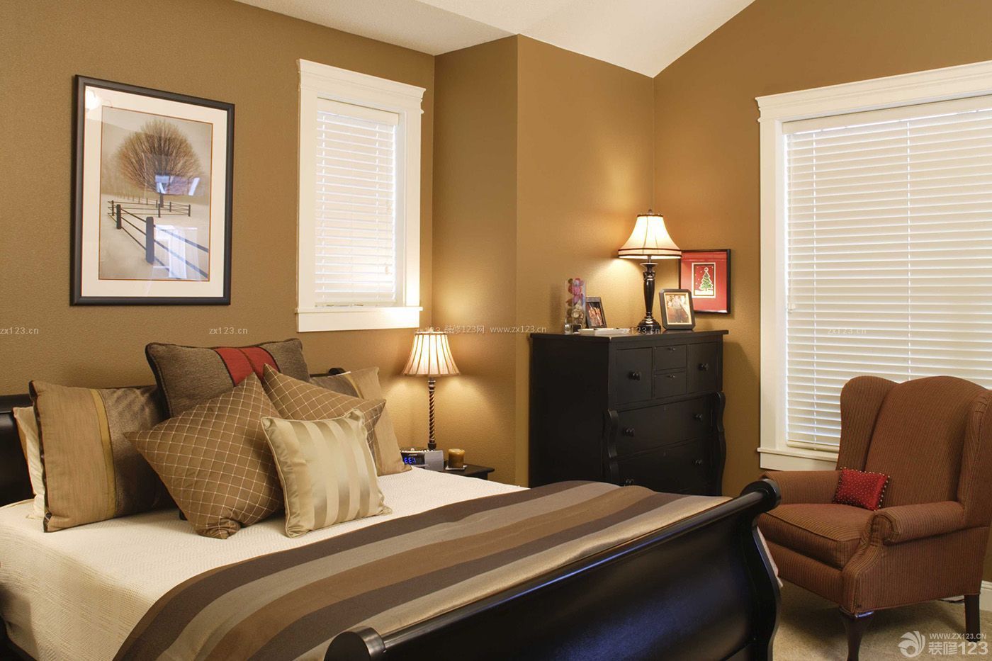 棕色门卧室装修效果图图片