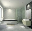 简装现代风格砖砌浴缸装修实景图