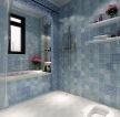 地中海风格砖砌浴缸装修实景图