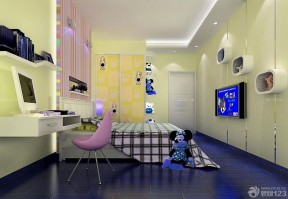 个性卡通小户型创意儿童房间布置效果图