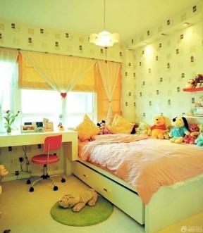 温馨可爱小户型创意儿童房间布置效果图