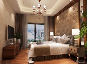 实木地板贴图 美式风格卧室