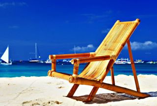 混搭风格设计沙滩椅摆放效果图片