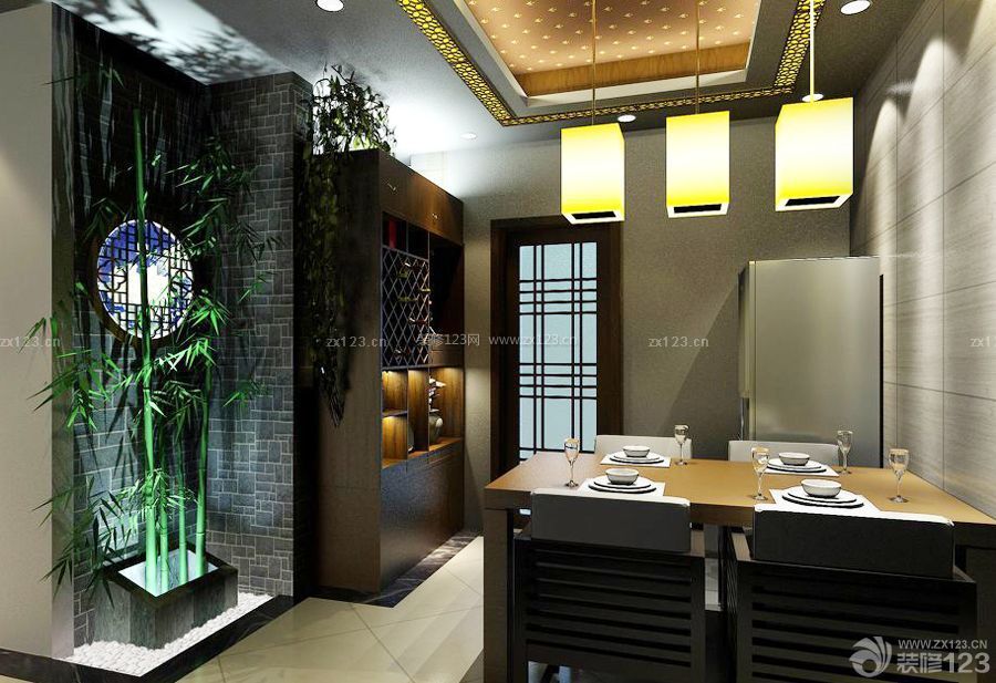 最新中式风格小型会所餐厅设计