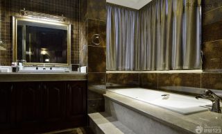 古典风格浴室窗帘图片