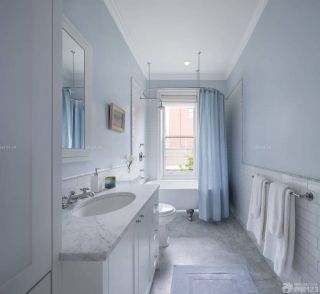 卫生间瓷砖浴帘颜色搭配图片