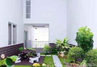 现代家装洋房入户花园设计效果图
