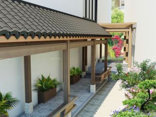 中式家装洋房入户花园装修效果图