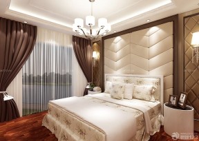 东南亚风格室内卧室窗帘搭配效果图