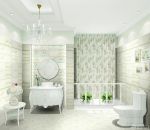 卫生间浴室暗花瓷砖装修案例