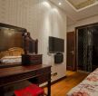 新中式风格卧室磨砂壁纸装修设计图欣赏