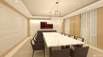 简约现代风格小型会议室布置整体效果图