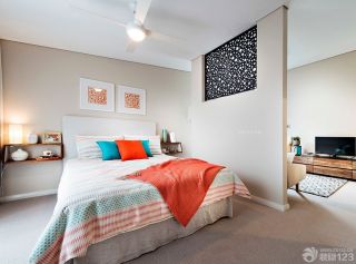 美式风格54平米卧室隔断小户型设计效果图