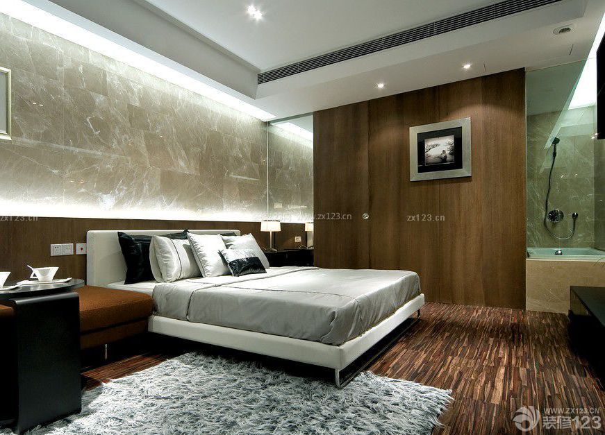 65平米小户型简装卧室隐形门装修设计图 