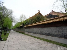 现代中式风格 仿古围墙
