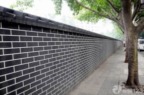 新中式风格时尚仿古围墙效果图