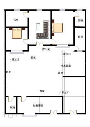 农村平房房屋庭院设计图